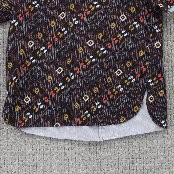 Mo:vint By Anthropologie Blouse Top Womens XS Multicolor Short Sleeve Casual NWT - Picture 5 of 9